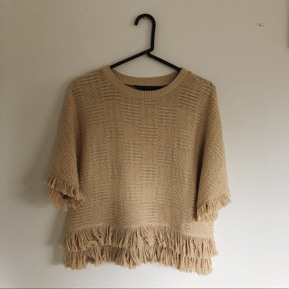 Zara fringe top